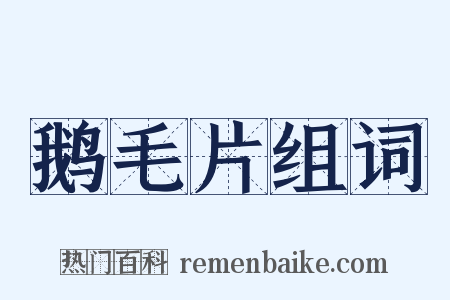 鹅毛片组词是什么意思的图片